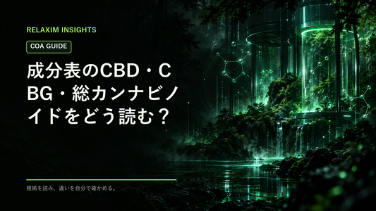 成分表のCBD・CBG・総カンナビノイドをどう読む？の解説サムネイル